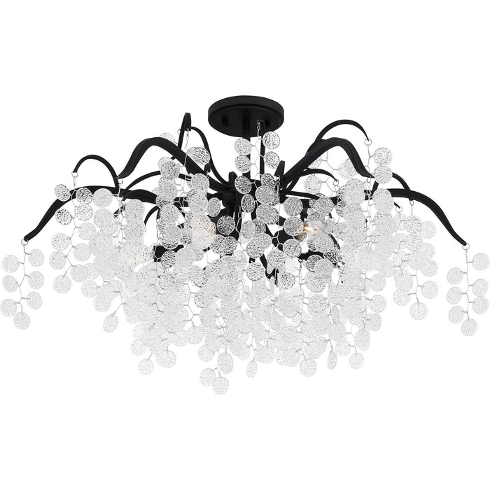 Quoizel MAP1728EK Six Light Semi-Flush Mount, Earth Black