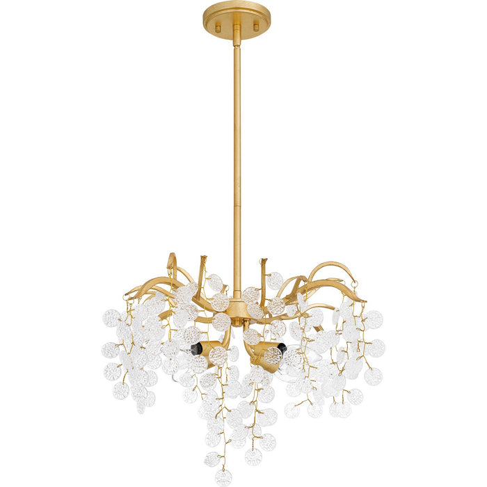 Quoizel MAP2820GFL Four Light Pendant, Gold Leaf