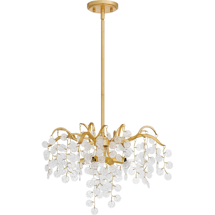 Quoizel MAP2820GFL Four Light Pendant, Gold Leaf