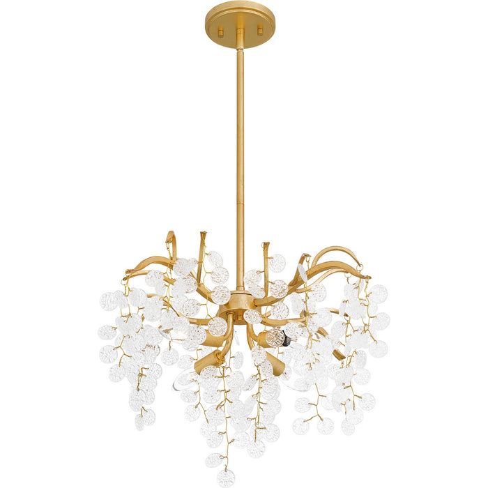 Quoizel MAP2820GFL Four Light Pendant, Gold Leaf