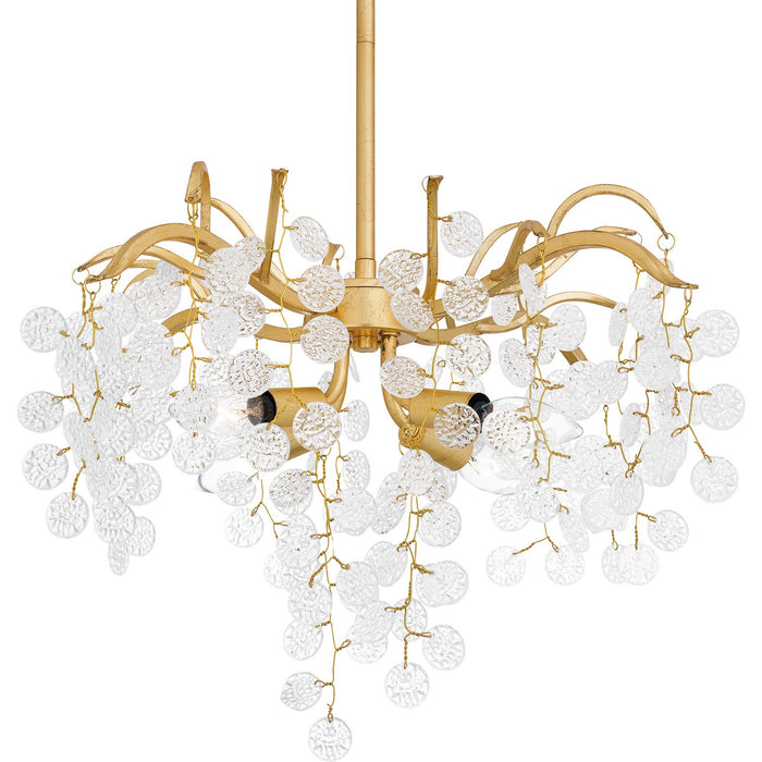 Quoizel MAP2820GFL Four Light Pendant, Gold Leaf