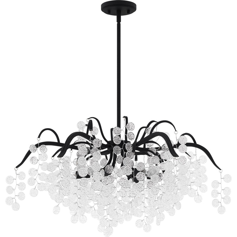 Quoizel MAP5028EK Six Light Chandelier, Earth Black