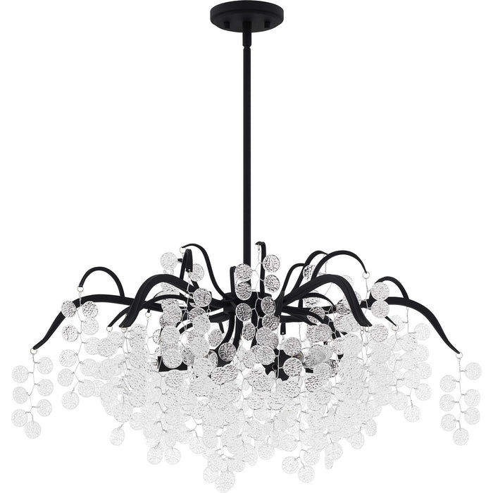 Quoizel MAP5028EK Six Light Chandelier, Earth Black