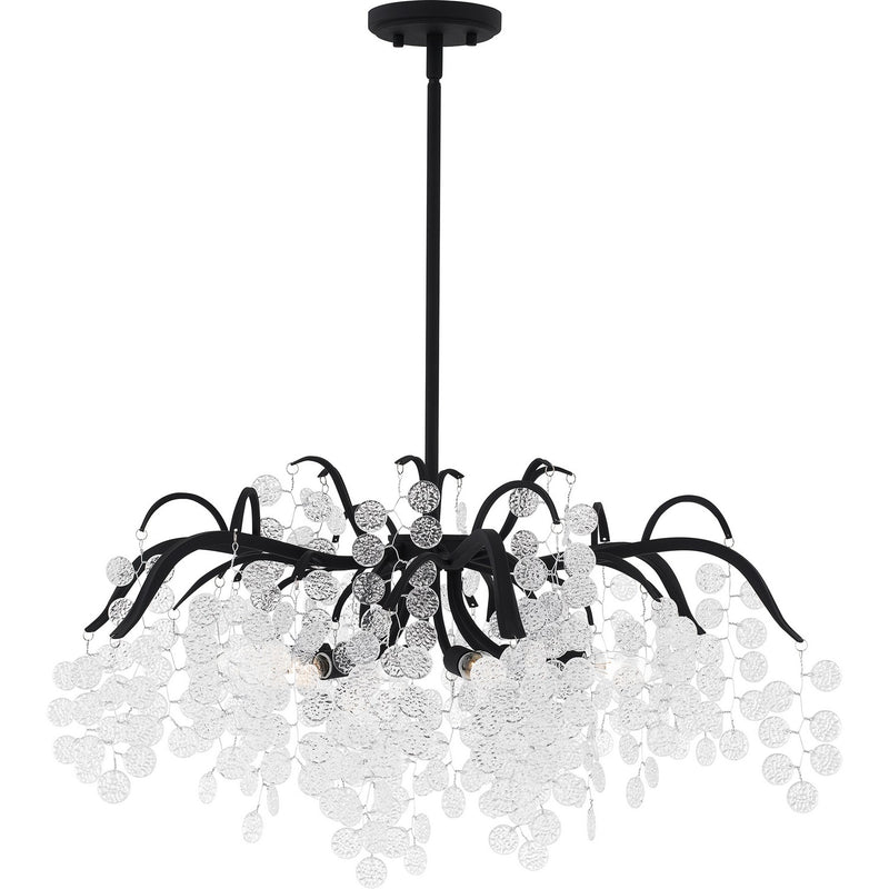 Quoizel MAP5028EK Six Light Chandelier, Earth Black