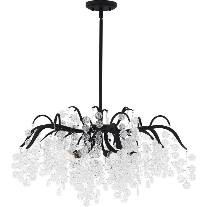 Quoizel MAP5028EK Six Light Chandelier, Earth Black