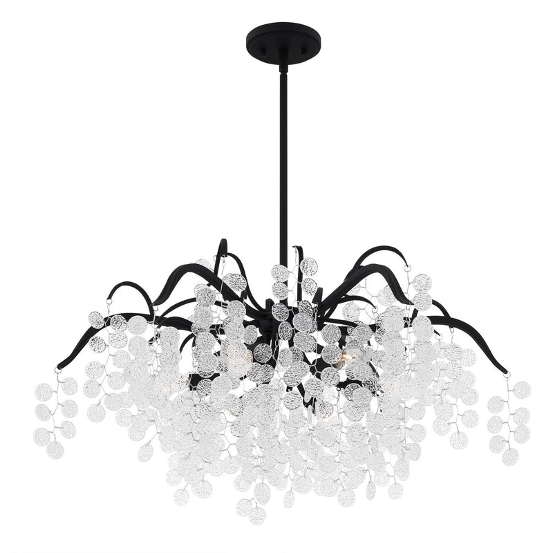 Quoizel MAP5028EK Six Light Chandelier, Earth Black