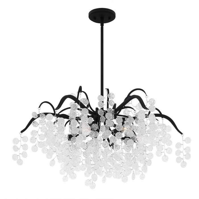 Quoizel MAP5028EK Six Light Chandelier, Earth Black
