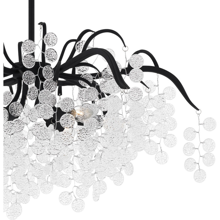 Quoizel MAP5028EK Six Light Chandelier, Earth Black