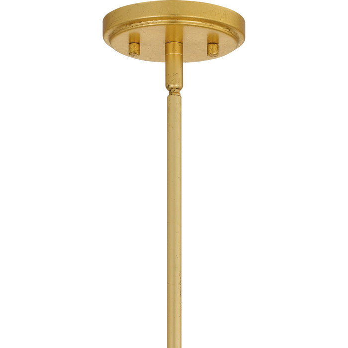 Quoizel MAP5028GFL Six Light Chandelier, Gold Leaf