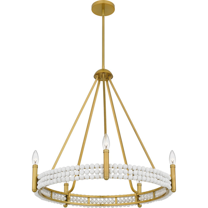 Quoizel MOL5027BRG Five Light Chandelier, Brushed Gold