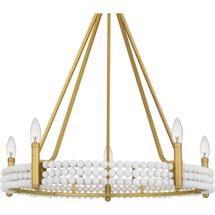 Quoizel MOL5027BRG Five Light Chandelier, Brushed Gold