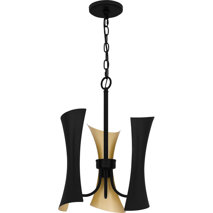 Quoizel MYL2814MBK Three Light Pendant, Matte Black