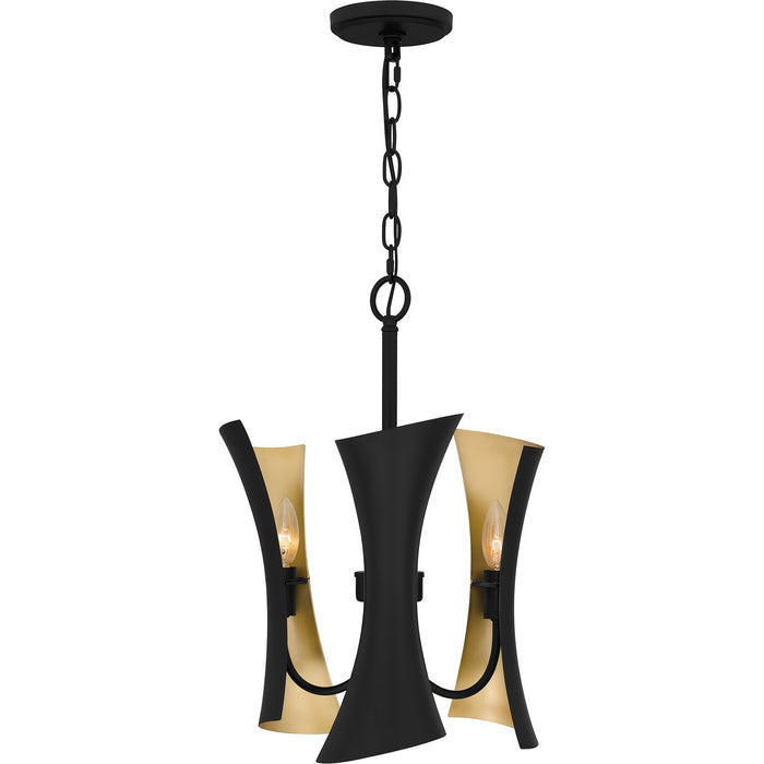 Quoizel MYL2814MBK Three Light Pendant, Matte Black