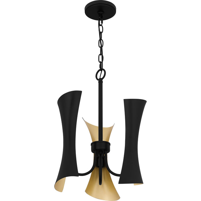 Quoizel MYL2814MBK Three Light Pendant, Matte Black