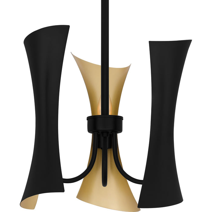 Quoizel MYL2814MBK Three Light Pendant, Matte Black