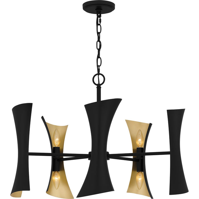 Quoizel MYL5027MBK Ten Light Chandelier, Matte Black