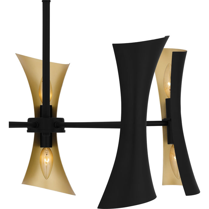 Quoizel MYL5027MBK Ten Light Chandelier, Matte Black
