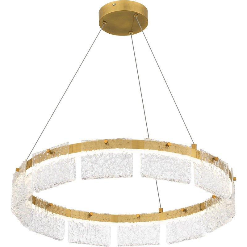 Quoizel PCACE2824BRG LED Pendant, Brushed Gold