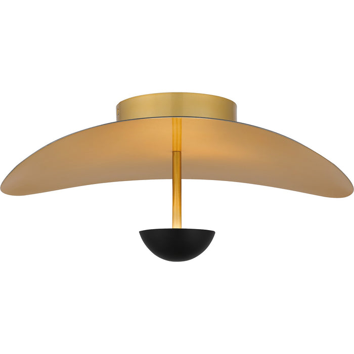 Quoizel PCAZR1718MBK LED Semi Flush Mount, Matte Black