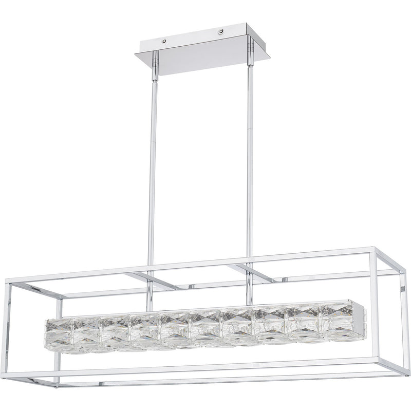 Quoizel PCDZ136C LED Linear Chandelier, Polished Chrome