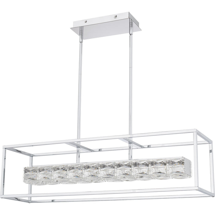 Quoizel PCDZ136C LED Linear Chandelier, Polished Chrome
