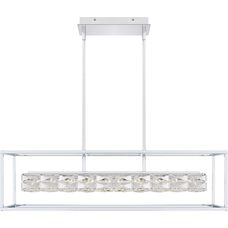 Quoizel PCDZ136C LED Linear Chandelier, Polished Chrome