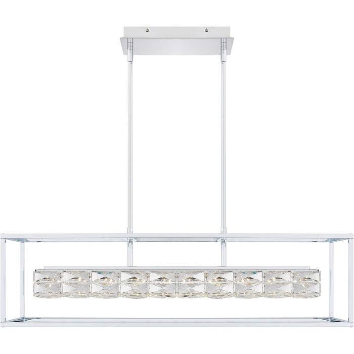 Quoizel PCDZ136C LED Linear Chandelier, Polished Chrome