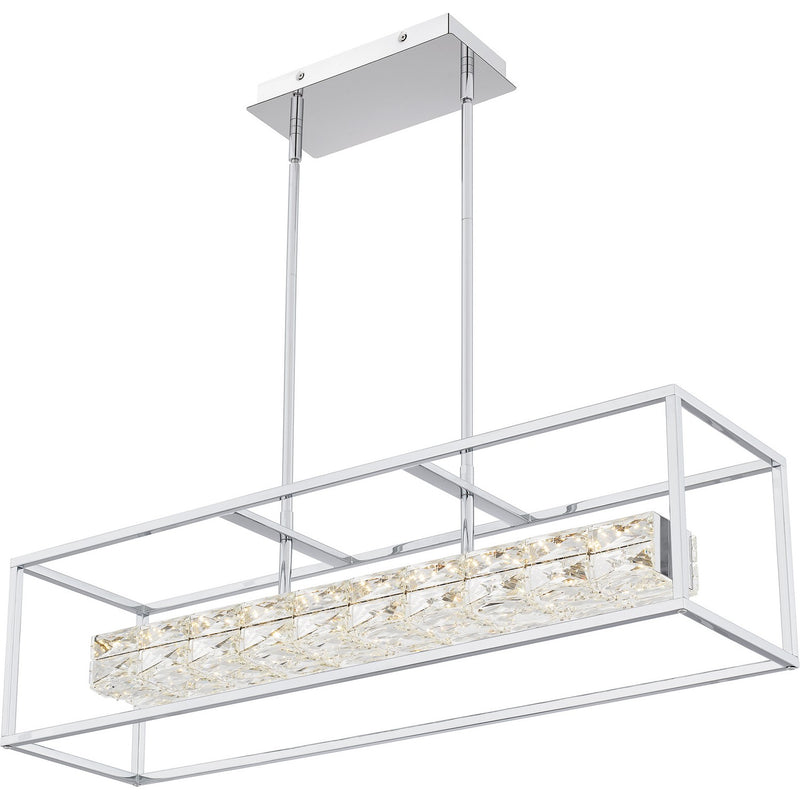 Quoizel PCDZ136C LED Linear Chandelier, Polished Chrome