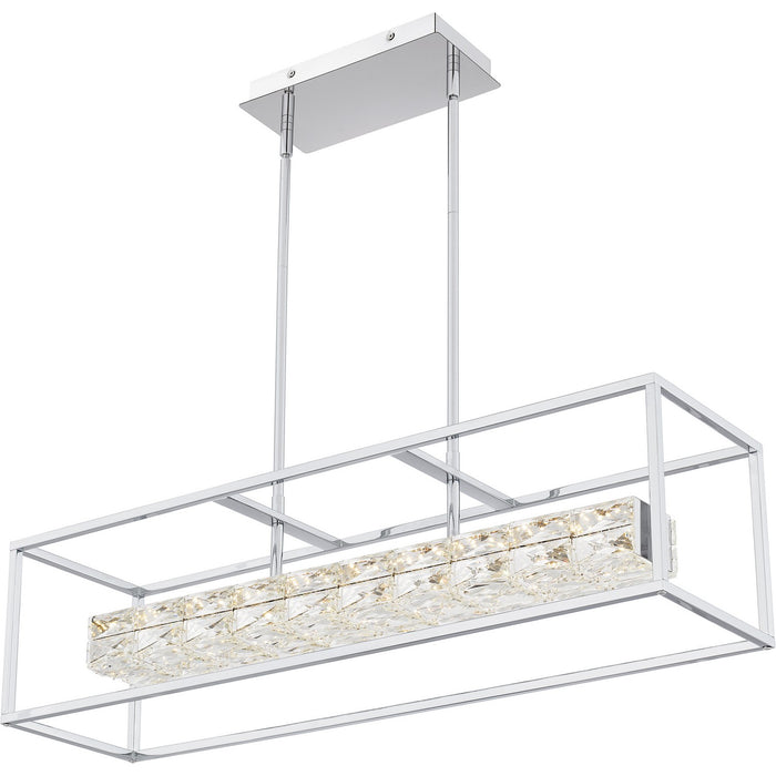 Quoizel PCDZ136C LED Linear Chandelier, Polished Chrome