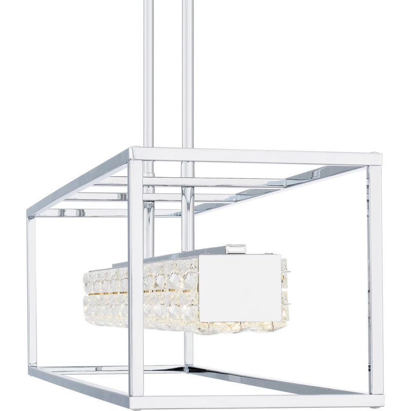 Quoizel PCDZ136C LED Linear Chandelier, Polished Chrome