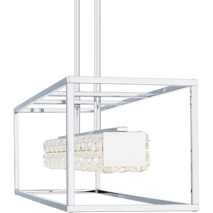 Quoizel PCDZ136C LED Linear Chandelier, Polished Chrome