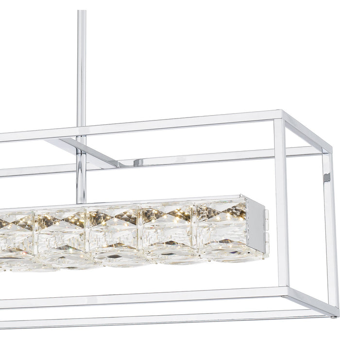 Quoizel PCDZ136C LED Linear Chandelier, Polished Chrome