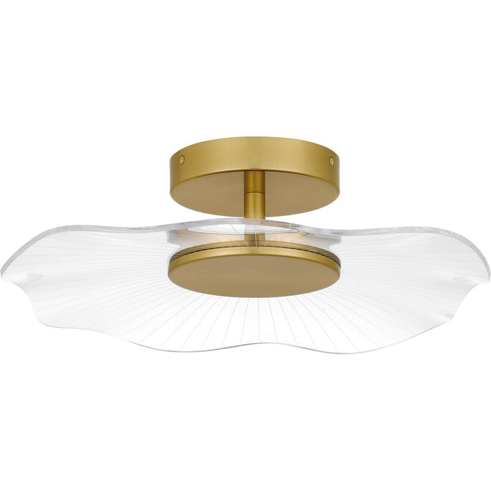 Quoizel PCIB1718BRG LED Semi Flush Mount, Brushed Gold