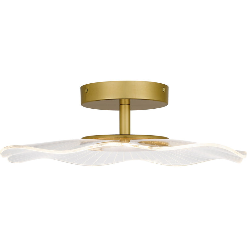Quoizel PCIB1718BRG LED Semi Flush Mount, Brushed Gold