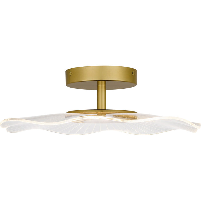 Quoizel PCIB1718BRG LED Semi Flush Mount, Brushed Gold