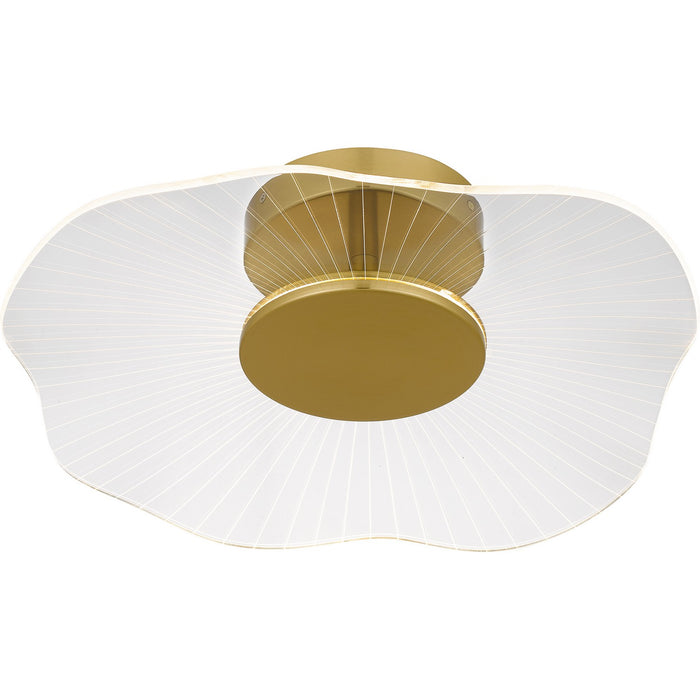 Quoizel PCIB1718BRG LED Semi Flush Mount, Brushed Gold