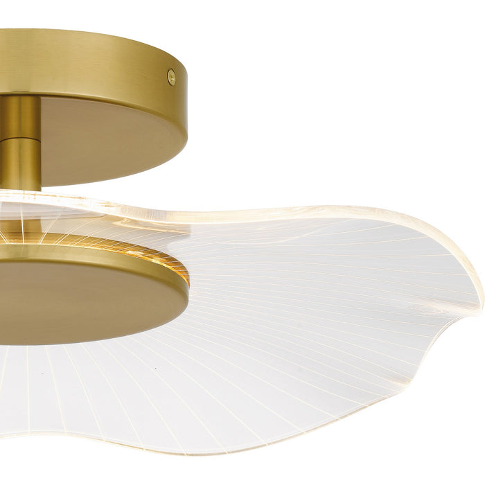 Quoizel PCIB1718BRG LED Semi Flush Mount, Brushed Gold