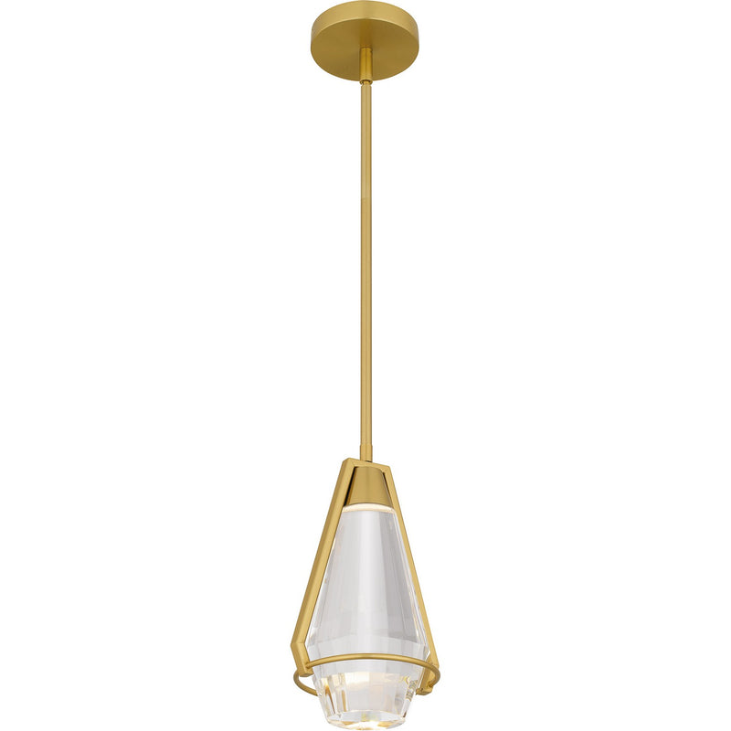 Quoizel PCLUA1507BRG LED Mini Pendant, Brushed Gold