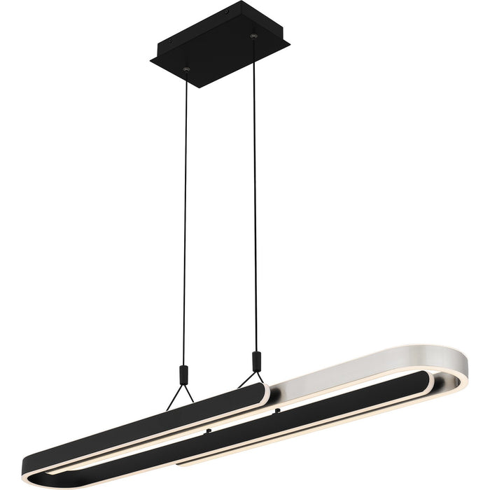 Quoizel PCMRR142MBK LED Linear Chandelier, Matte Black