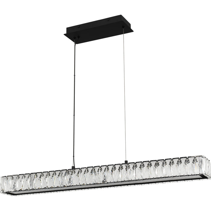 Quoizel PCRES137MBK LED Linear Chandelier, Matte Black