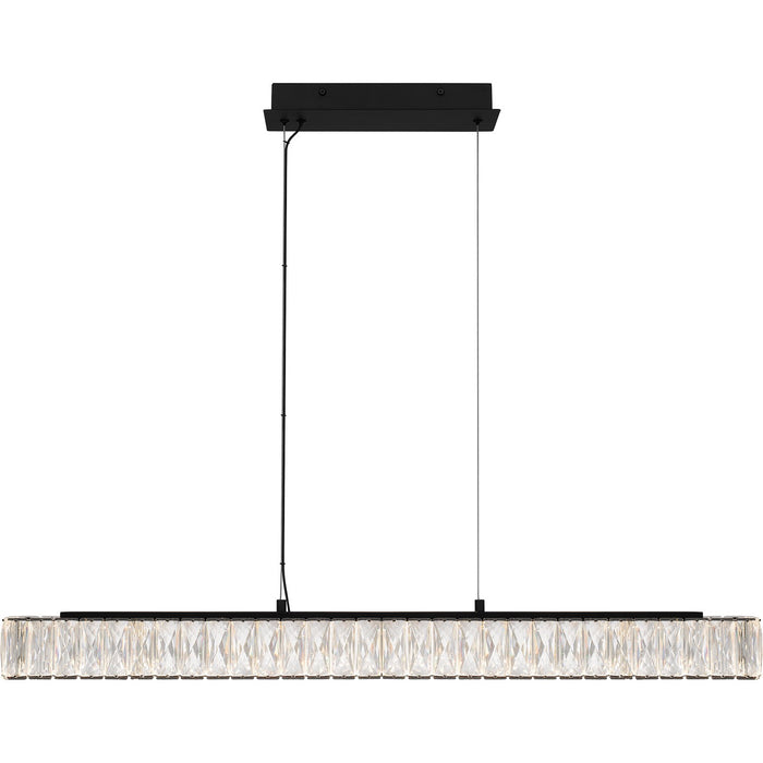 Quoizel PCRES137MBK LED Linear Chandelier, Matte Black