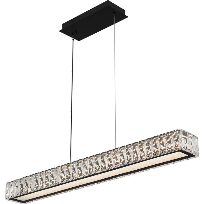 Quoizel PCRES137MBK LED Linear Chandelier, Matte Black