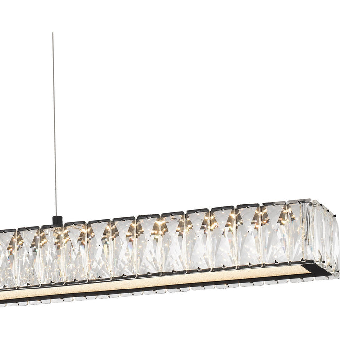 Quoizel PCRES137MBK LED Linear Chandelier, Matte Black