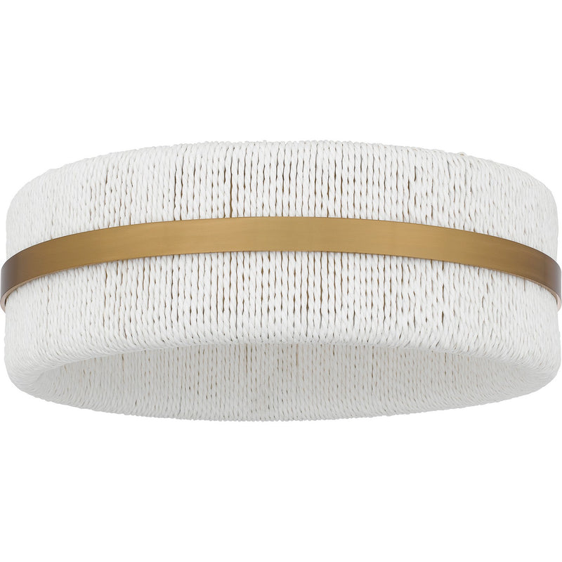 Quoizel QFL6220BRG Two Light Flush Mount, Brushed Gold