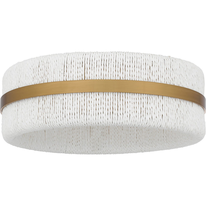 Quoizel QFL6220BRG Two Light Flush Mount, Brushed Gold