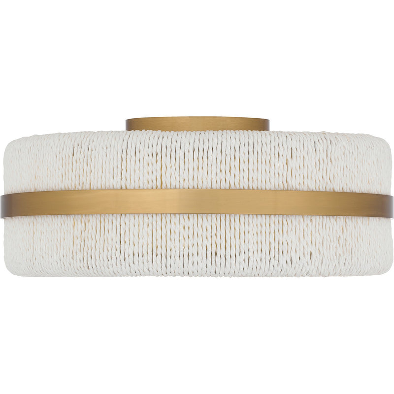 Quoizel QFL6220BRG Two Light Flush Mount, Brushed Gold