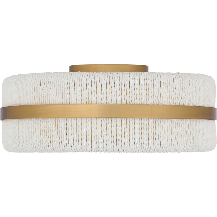 Quoizel QFL6220BRG Two Light Flush Mount, Brushed Gold