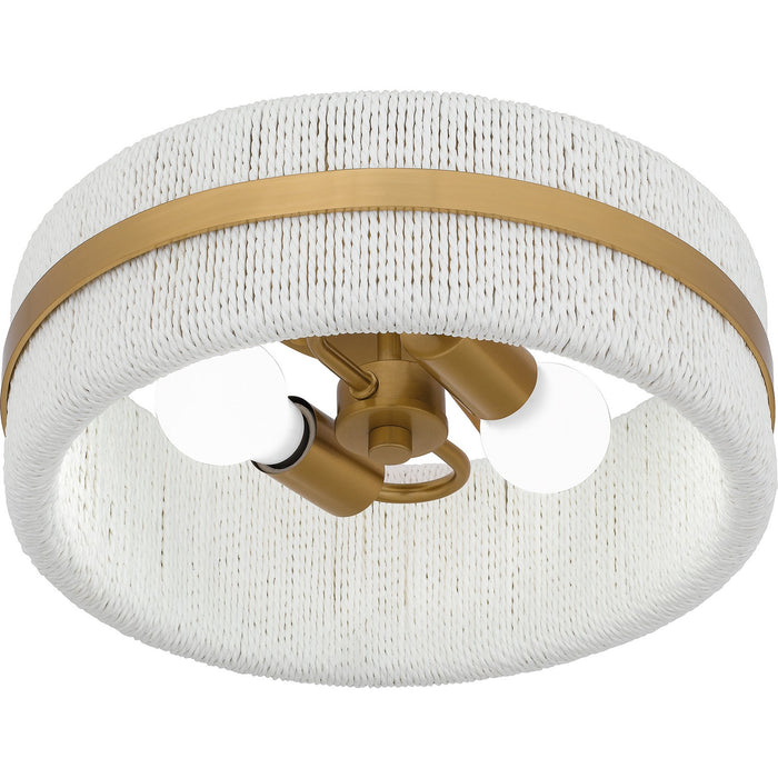 Quoizel QFL6220BRG Two Light Flush Mount, Brushed Gold