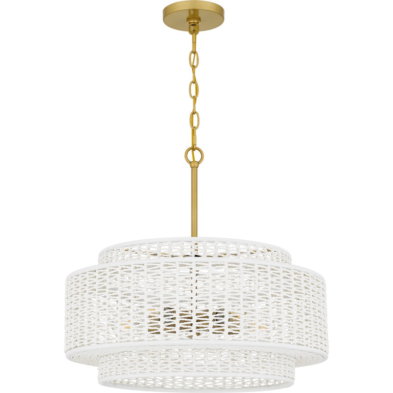 Quoizel QP6161BRG Five Light Pendant, Brushed Gold