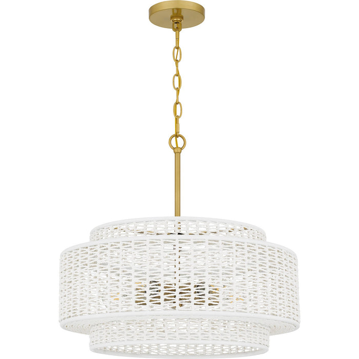 Quoizel QP6161BRG Five Light Pendant, Brushed Gold